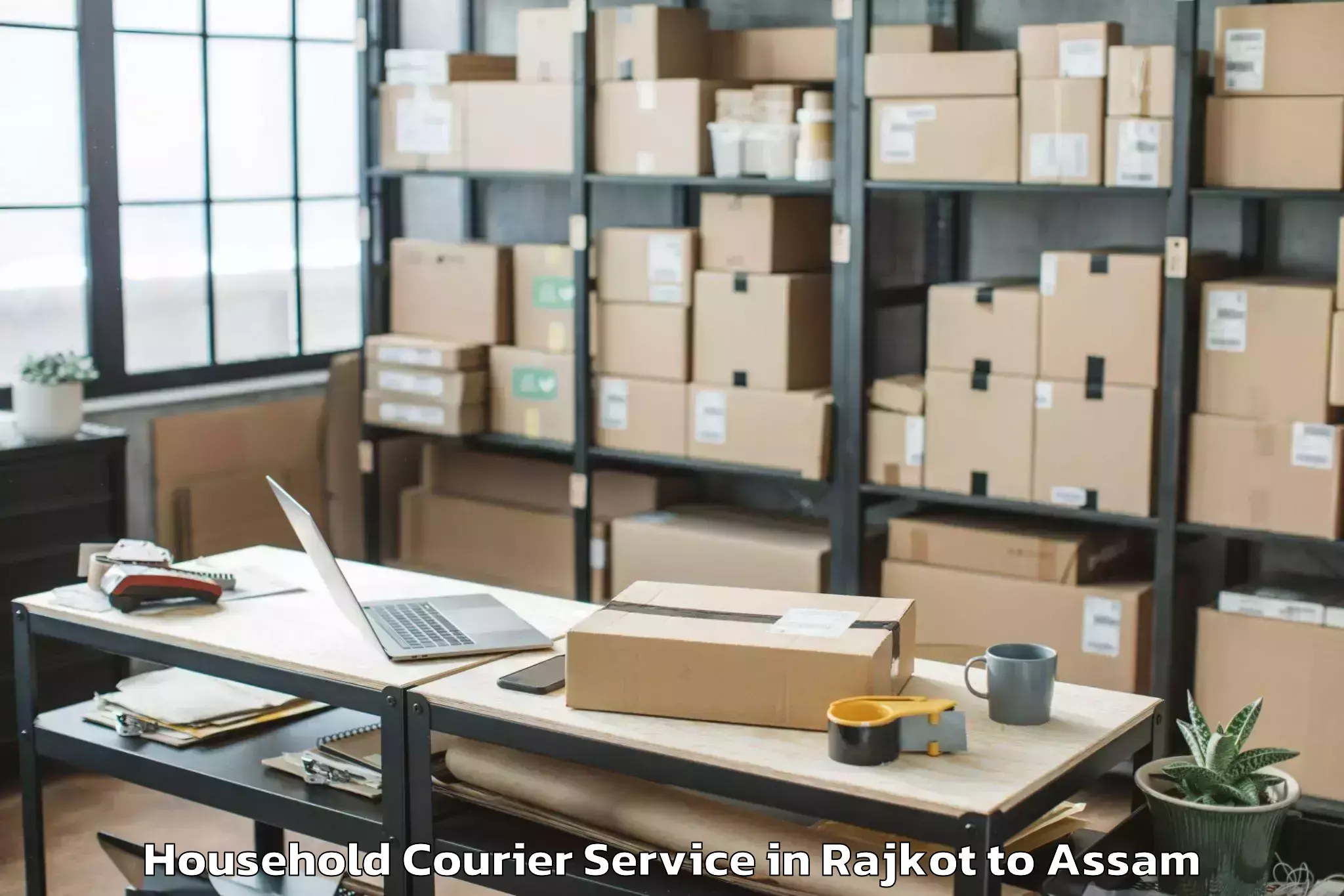 Book Rajkot to Gauhati University Guwahati Household Courier Online